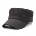 Men Cotton Embroidery Solid Color Outdoor Sunshade Casual Vintage Flat Hats