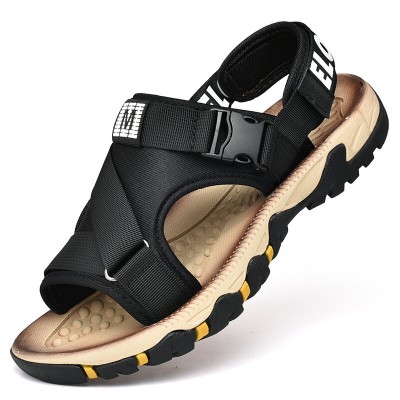 Men Daily Buckle Outdoor Walking Rubber Soled Casual Sandals