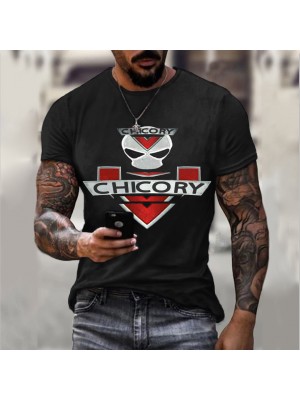 Skull Victory Motorcycle Round Neck T-shirt HF2814-03-03