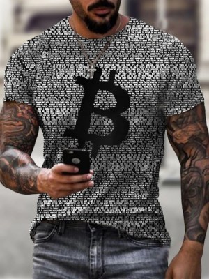 Retro loose printed crew neck T-shirt HF1913-01-03