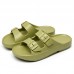 Men Bathroom Slip Resistant Buckle Slip On Soft Soled Outdoor Slippers