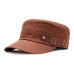 Men Cotton Solid Color Outdoor Sunshade All  match Casual Vintage Flat Hats