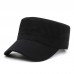 Men Cotton Embroidery Solid Color Outdoor Sunshade Casual Vintage Flat Hats