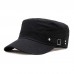 Men Cotton Solid Color Outdoor Sunshade All  match Casual Vintage Flat Hats