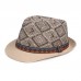 Men Straw Casual Vintage Ethnic Pattern All  match Sunshade Top Hats Flat Hats