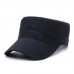 Men Cotton Embroidery Solid Color Outdoor Sunshade Casual Vintage Flat Hats