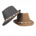 Men Straw Casual Vacation All  match Breathable Sunshade Top Hats Flat Hats