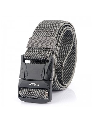 AWMN 125cm Punch Magnetic Buckle Tactical Belt Quick Release Nylon Leisure Belt for men women
