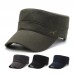 Men Cotton Embroidery Solid Color Outdoor Sunshade Casual Vintage Flat Hats